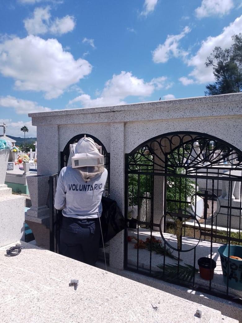 Voluntario en panteon