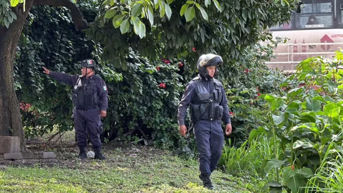 Policias con casco